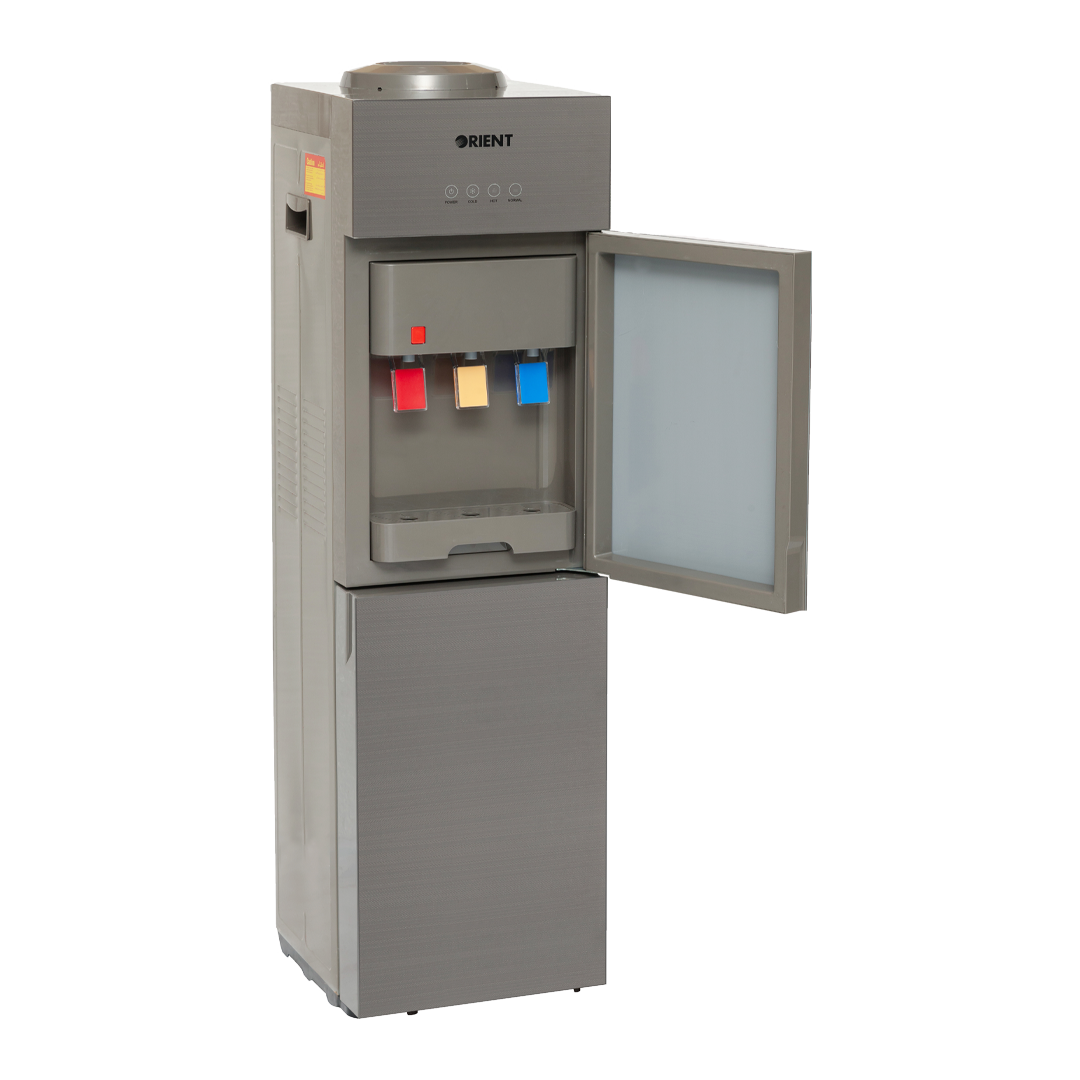 Orient Flare 3 Taps Grey Glass Door Water Dispenser