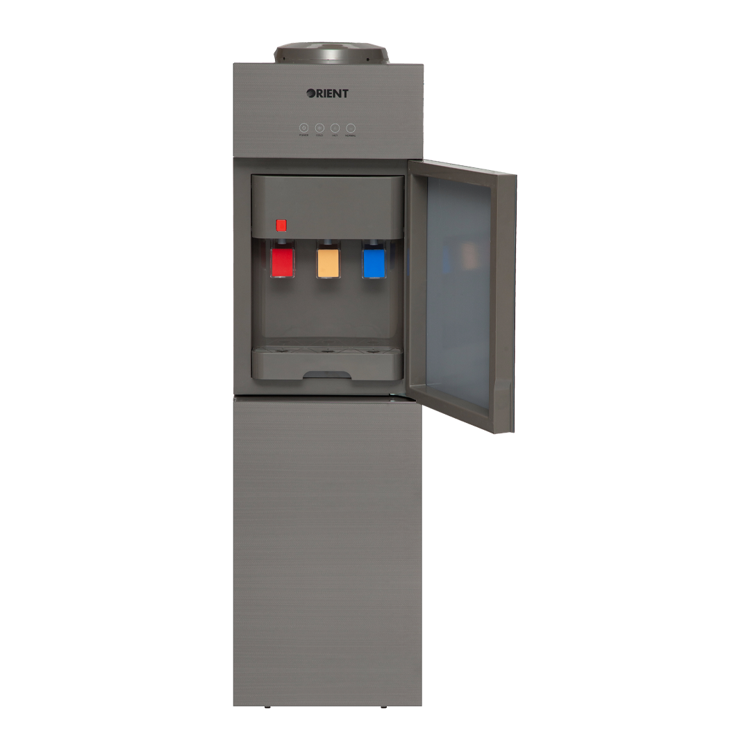 Orient Flare 3 Taps Grey Glass Door Water Dispenser