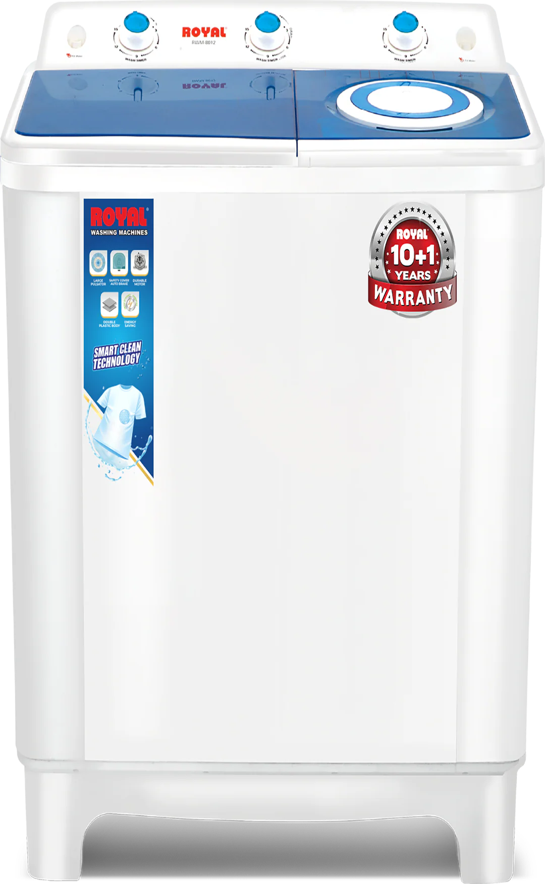 Royal Twin Tub Washing Machine & Dryer Top Load 8.5KG RWM-8012T