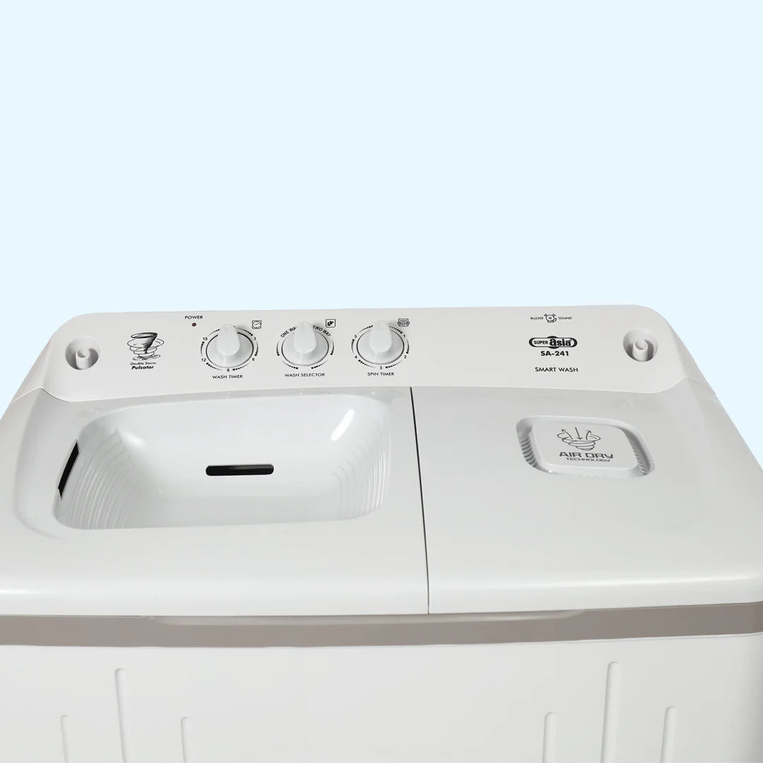Super Asia Twin Tub Washing Machine 7KG SA-241 SMART WASH