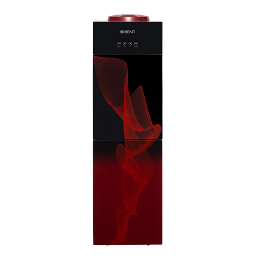 Orient Crystal 3 Taps Red Glass Door Water Dispenser